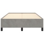 vidaXL Cadru de de pat fără saltea Gri deschis 120x190 cm catifea