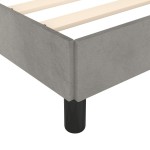 vidaXL Cadru de de pat fără saltea Gri deschis 120x190 cm catifea