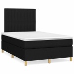 vidaXL Pat box spring cu saltea, negru, 120x190 cm, catifea vidaXL Pat box spring cu saltea, negru, 120x190 cm, catifea