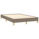 vidaXL Pat cu arcuri, saltea și LED, gri taupe, 120x190 cm, textil vidaXL Pat cu arcuri, saltea și LED, gri taupe, 120x190 cm, textil