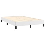 vidaXL Pat cu arcuri, cu saltea și LED, alb, 120x190 cm, piele eco vidaXL Pat cu arcuri, cu saltea și LED, alb, 120x190 cm, piele eco