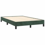 vidaXL Pat cu arcuri, saltea și LED, verde închis, 120x190 cm, catifea vidaXL Pat cu arcuri, saltea și LED, verde închis, 120x190 cm, catifea