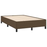 vidaXL Pat cu arcuri, saltea și LED, maro închis, 120x190 cm, textil