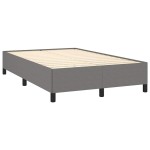 vidaXL Pat cu arcuri, saltea și LED, gri închis, 120x190 cm, textil