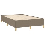vidaXL Pat cu arcuri, saltea și LED, gri taupe, 120x190 cm, textil vidaXL Pat cu arcuri, saltea și LED, gri taupe, 120x190 cm, textil
