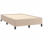 vidaXL Pat cu arcuri, cu saltea și LED cappuccino 120x190 cm piele eco vidaXL Pat cu arcuri, cu saltea și LED cappuccino 120x190 cm piele eco