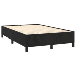 vidaXL Pat cu arcuri, saltea și LED, negru, 120x190 cm, catifea vidaXL Pat cu arcuri, saltea și LED, negru, 120x190 cm, catifea