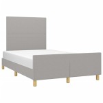vidaXL Cadru de pat fără saltea țesătură gri deschis 120x190 cm