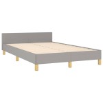 vidaXL Cadru de pat fără saltea țesătură gri deschis 120x190 cm
