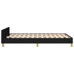 vidaXL Cadru de pat fără saltea Negru 120x190 cm țesătură