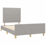 vidaXL Cadru de pat fără saltea țesătură gri deschis 120x190 cm