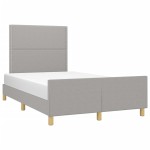 vidaXL Cadru de pat fără saltea țesătură gri deschis 120x190 cm