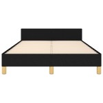 vidaXL Cadru de pat fără saltea Negru 120x190 cm țesătură