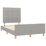 vidaXL Cadru de pat fără saltea țesătură gri deschis 120x190 cm