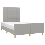 vidaXL Cadru de pat fără saltea țesătură gri deschis 120x190 cm