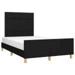 vidaXL Cadru de pat fără saltea Negru 120x190 cm țesătură