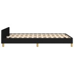 vidaXL Cadru de pat fără saltea Negru 120x190 cm țesătură