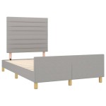 vidaXL Cadru de pat fără saltea țesătură gri deschis 120x190 cm