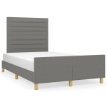 vidaXL Cadru de pat fără saltea gri închis 120x190 cm țesătură