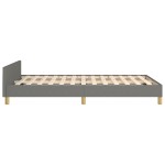 vidaXL Cadru de pat fără saltea gri închis 120x190 cm țesătură