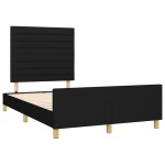 vidaXL Cadru de pat fără saltea Negru 120x190 cm țesătură