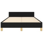 vidaXL Cadru de pat fără saltea Negru 120x190 cm țesătură