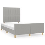 vidaXL Cadru de pat fără saltea țesătură gri deschis 120x190 cm