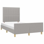 vidaXL Cadru de pat fără saltea țesătură gri deschis 120x190 cm