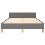 vidaXL Cadru de pat fără saltea gri închis 120x190 cm țesătură