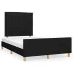 vidaXL Cadru de pat fără saltea Negru 120x190 cm țesătură vidaXL Cadru de pat fără saltea Negru 120x190 cm țesătură