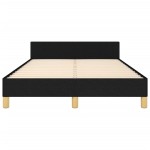 vidaXL Cadru de pat fără saltea Negru 120x190 cm țesătură vidaXL Cadru de pat fără saltea Negru 120x190 cm țesătură