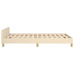 vidaXL Cadru de pat fără saltea cremă 120x190 cm țesătură