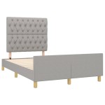 vidaXL Cadru de pat fără saltea țesătură gri deschis 120x190 cm