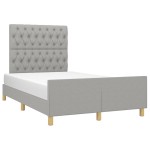vidaXL Cadru de pat fără saltea țesătură gri deschis 120x190 cm