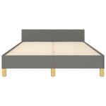 vidaXL Cadru de pat fără saltea gri închis 120x190 cm țesătură