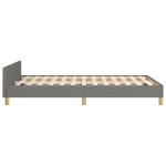 vidaXL Cadru de pat fără saltea gri închis 120x190 cm țesătură
