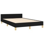 vidaXL Cadru de pat fără saltea Negru 120x190 cm țesătură