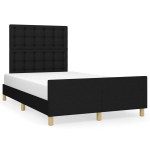 vidaXL Cadru de pat fără saltea Negru 120x190 cm țesătură