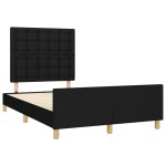 vidaXL Cadru de pat fără saltea Negru 120x190 cm țesătură