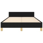 vidaXL Cadru de pat fără saltea Negru 120x190 cm țesătură
