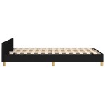 vidaXL Cadru de pat fără saltea Negru 120x190 cm țesătură