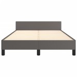 vidaXL Cadru de pat fără saltea gri 120x190 cm piele artificială