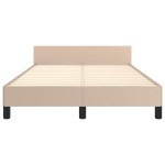 vidaXL Cadru de pat fără saltea cappuccino 120x190cm piele artificială