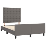 vidaXL Cadru de pat fără saltea gri 120x190 cm piele artificială