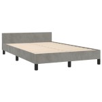 vidaXL Cadru de de pat fără saltea Gri deschis 120x190 cm catifea