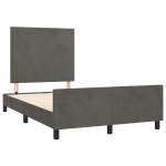 vidaXL Cadru de pat fără saltea Gri închis 120x190 cm catifea vidaXL Cadru de pat fără saltea Gri închis 120x190 cm catifea