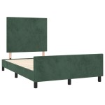 vidaXL Cadru de pat fără saltea verde închis 120x190 cm catifea