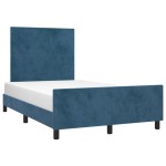 vidaXL Cadru de pat fără saltea albastru închis 120x190 cm catifea