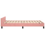 vidaXL Cadru de pat fără saltea roz 120x190 cm catifea