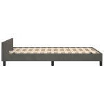 vidaXL Cadru de pat fără saltea Gri închis 120x190 cm catifea